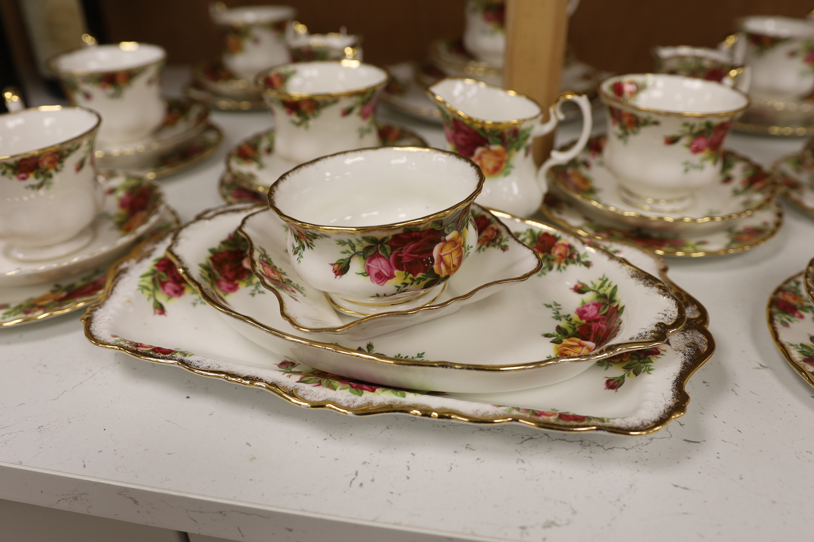 A small collection Royal Albert Old Country Roses tea / dinner wares